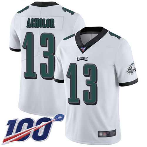 Men Philadelphia Eagles 13 Nelson Agholor White Vapor Untouchable NFL Jersey Limited Player Season